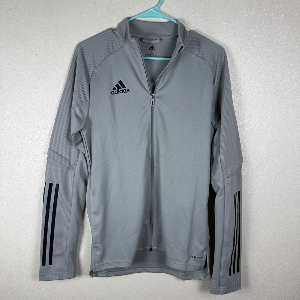 Adidas Condivo 20 Training Jacket Mens Small Gray Aeroready Track Top NEW